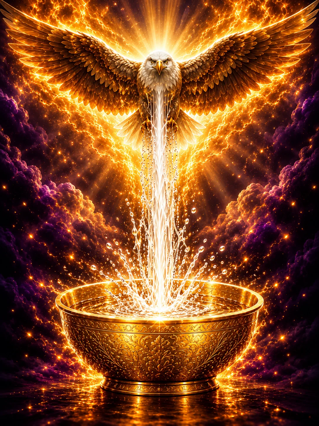 Eagle and living-water artwork